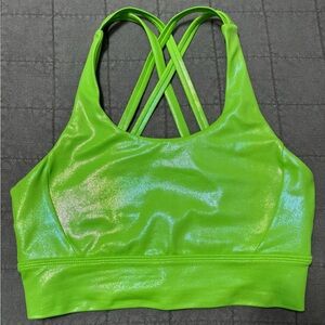 Buffbunny Lime Green Shiny Sports Bra